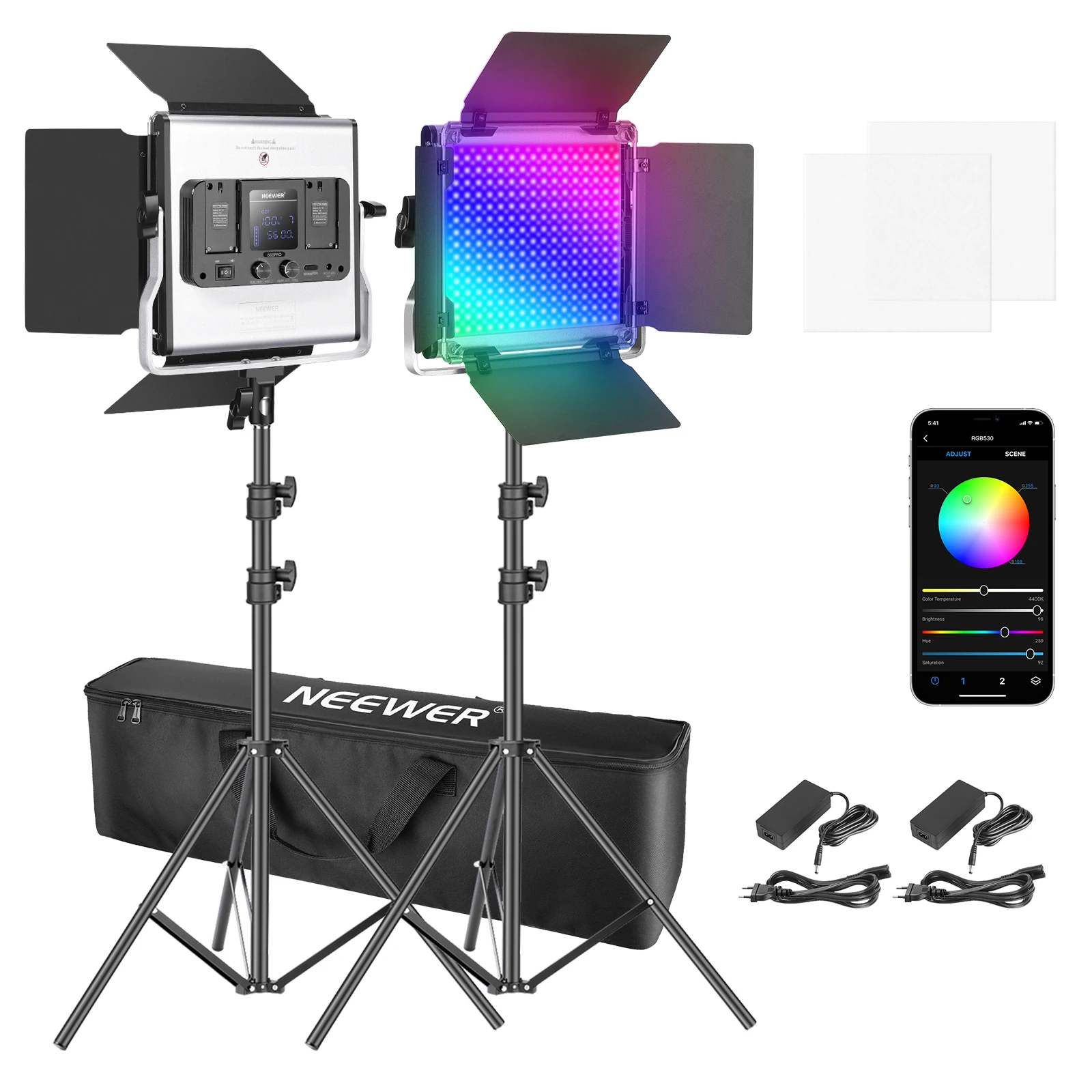 Photography Lighting Kit Neewer - Neewer 2/3 Packs 530 RGB Led