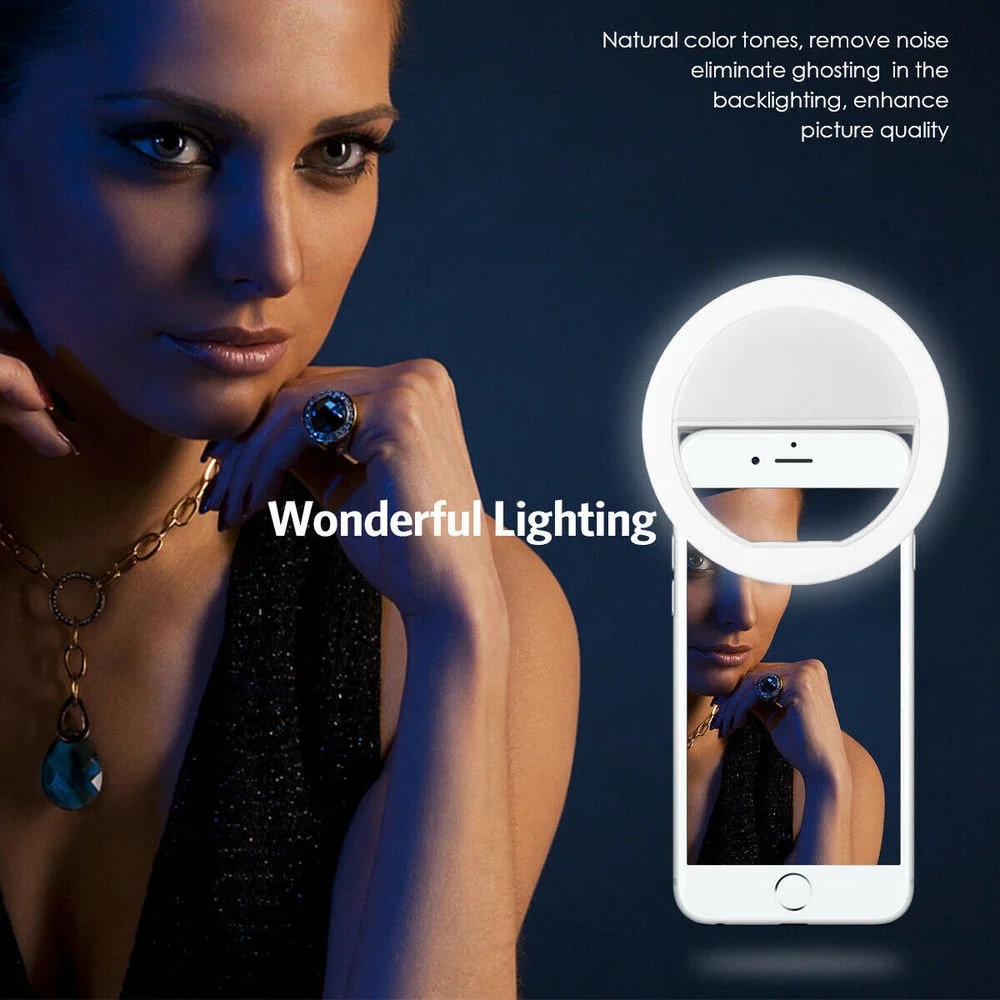 USB Rechargeable LED Selfie Ri - Photography Lighting Products review and price