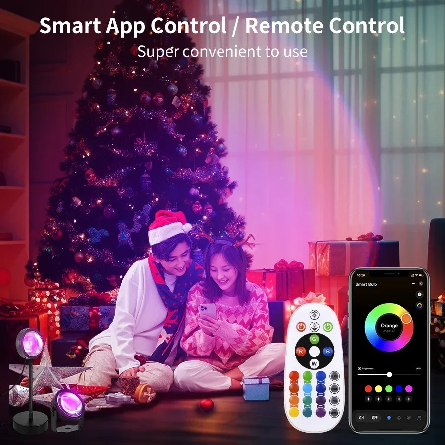 Smart LED Sunset Projector Lam - Photography Lighting Diy review and price