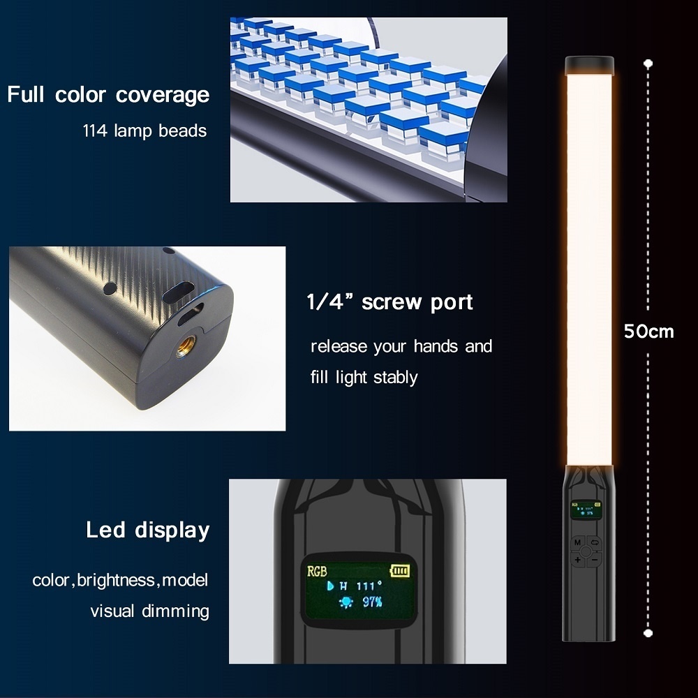 50CM RGB Stick Light Wand Ligh - Photography Lighting Type review and price