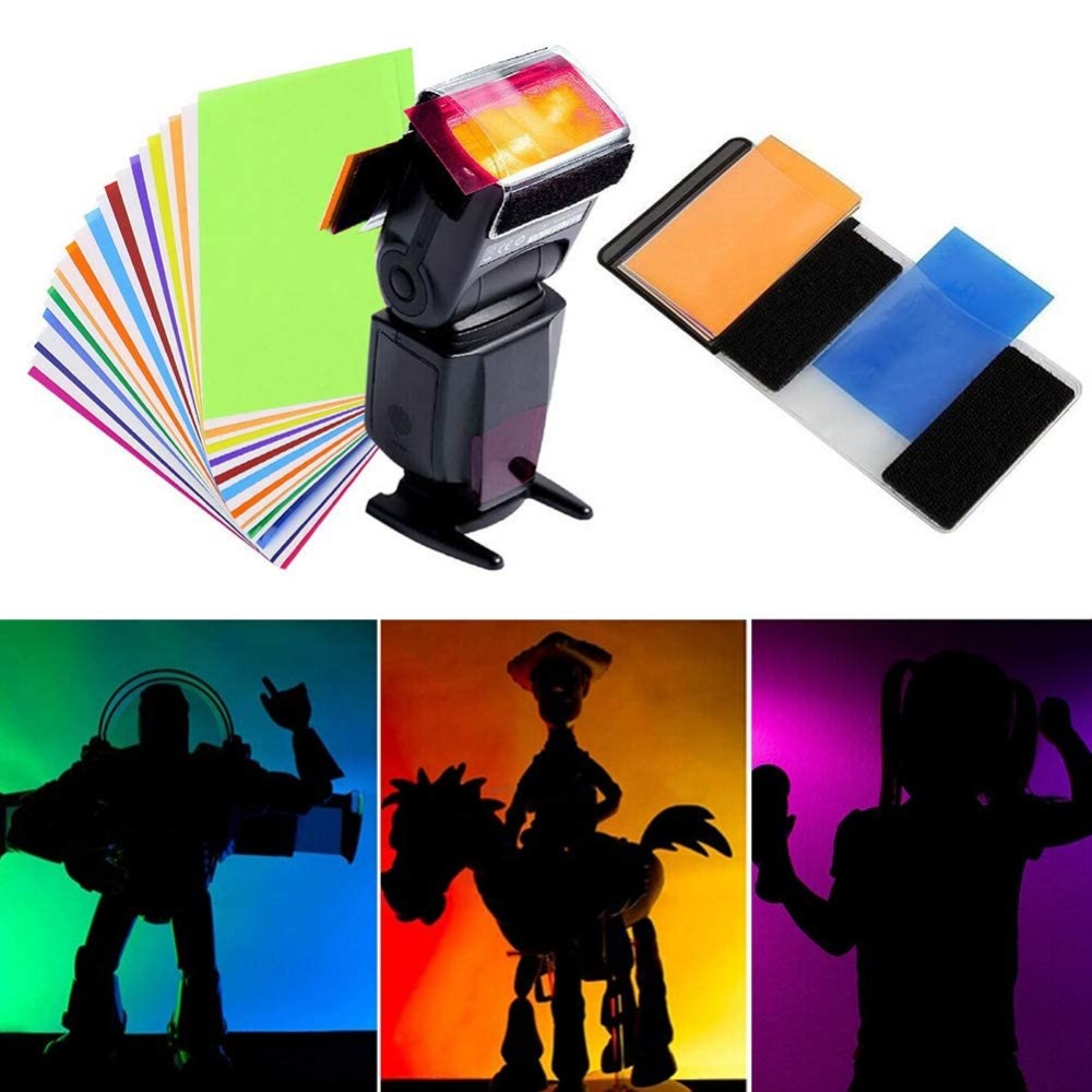 12 Colors Camera Flash Gels Li - Photography Lighting Diy review and price