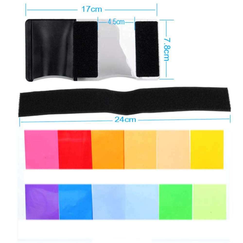 12 Colors Camera Flash Gels Li - Photography Lighting Diy review and price