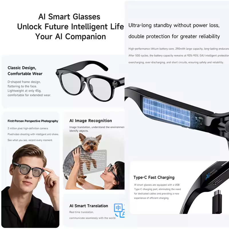 M89-S AI Smart Glasses Equippe - Photography Lighting Products review and price