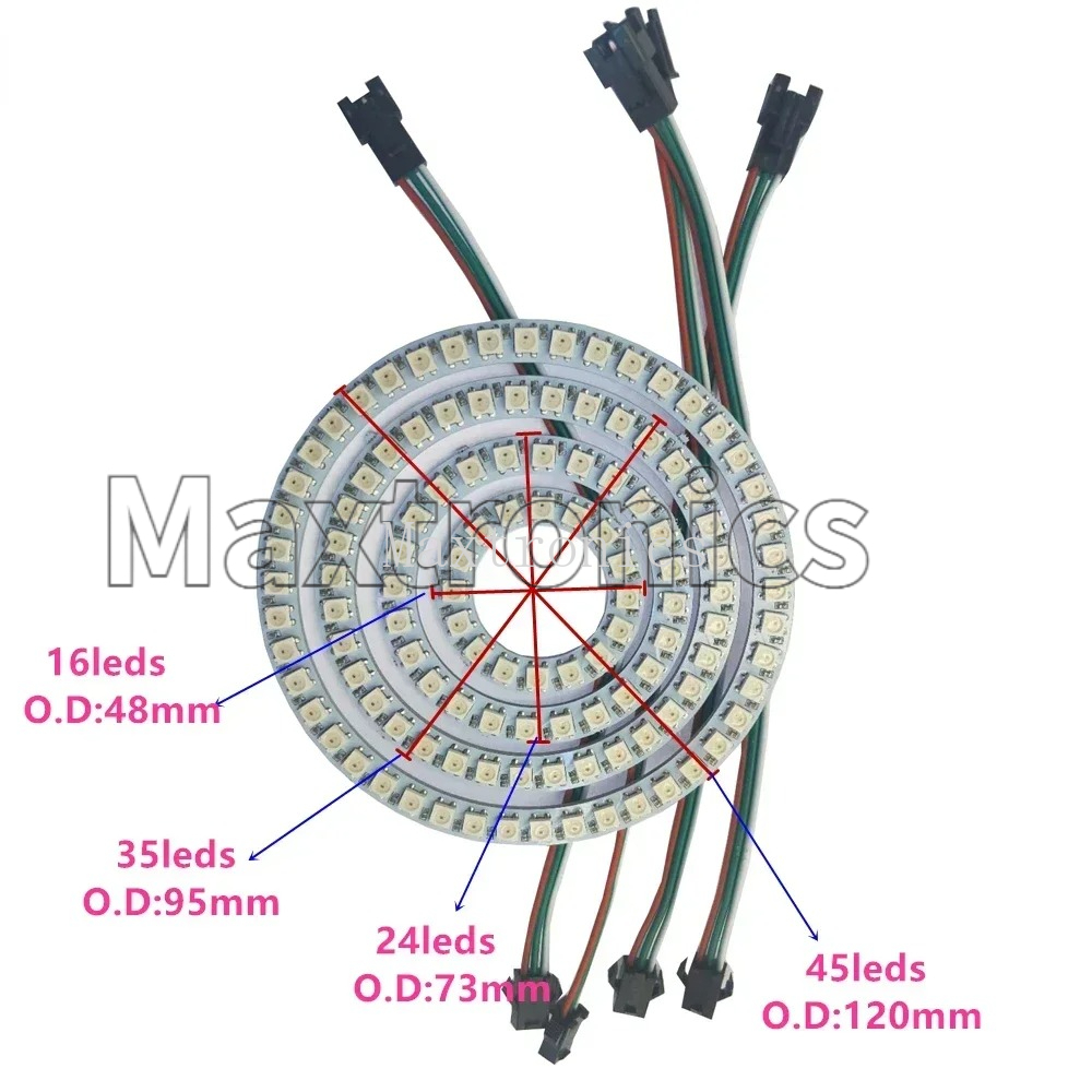 WS2812B FCOB RGB Led Ring 18/3 - Led Ring Light 18 review and price