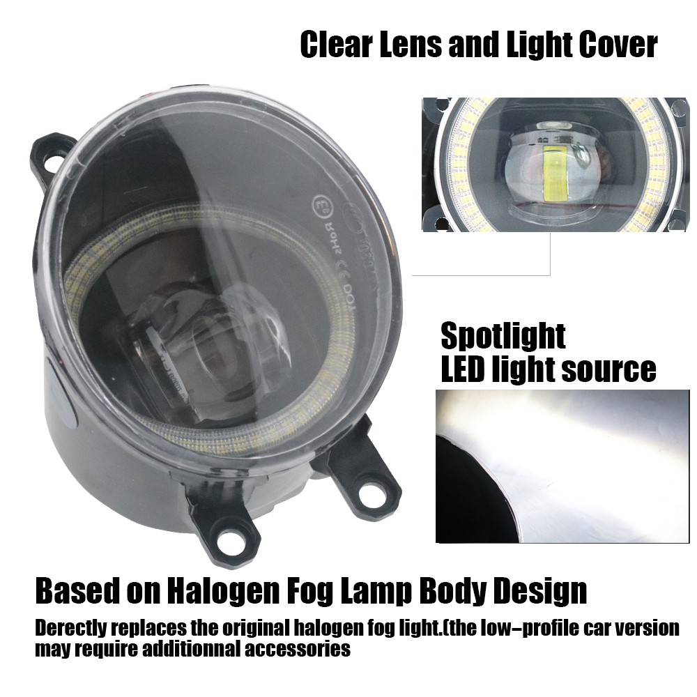 LED Fog Lamp PTF Lens for Peug - Led Ring Light 18 review and price