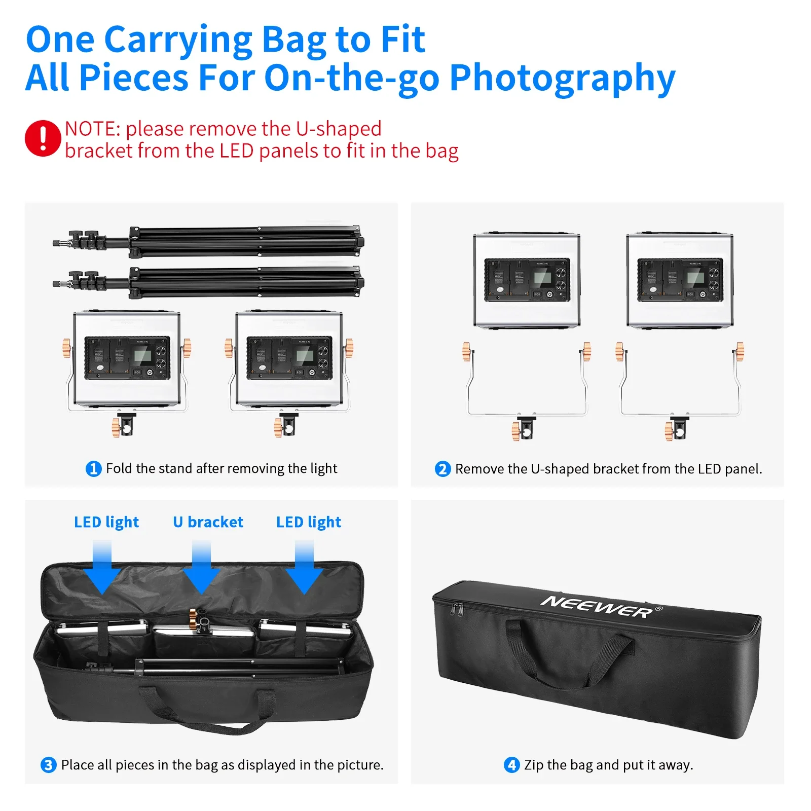 Neewer 2 Packs Advanced 2.4G 4 - Photography Lighting Kit Neewer review and price